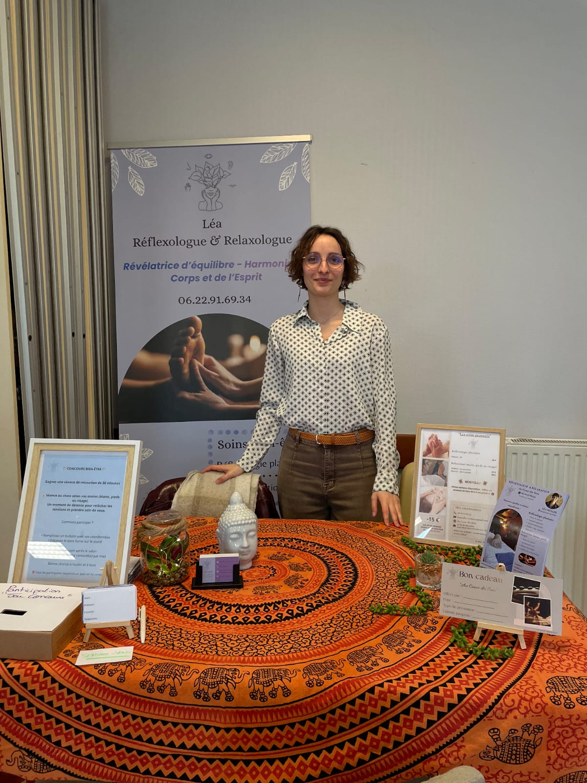 Léa lors d'un événement bien-être